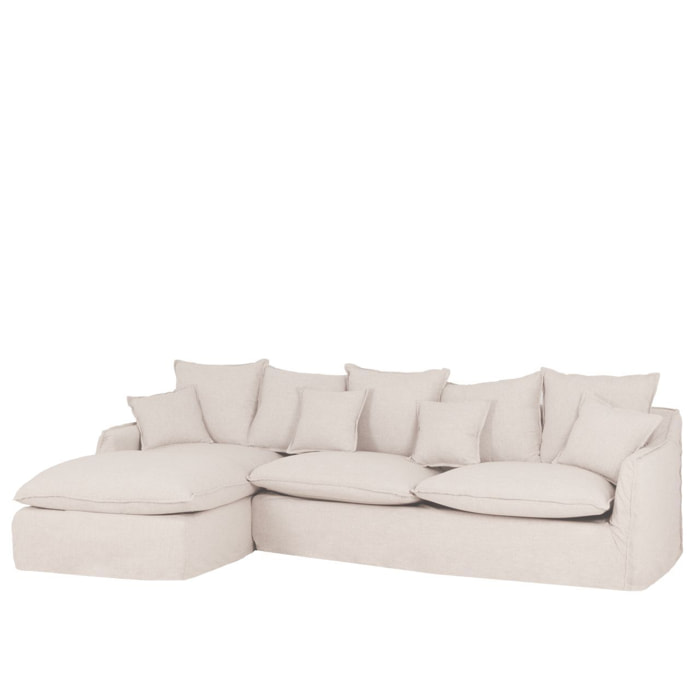 Canapé chaise longue gauche - blanc - différentes tailles - Veepee