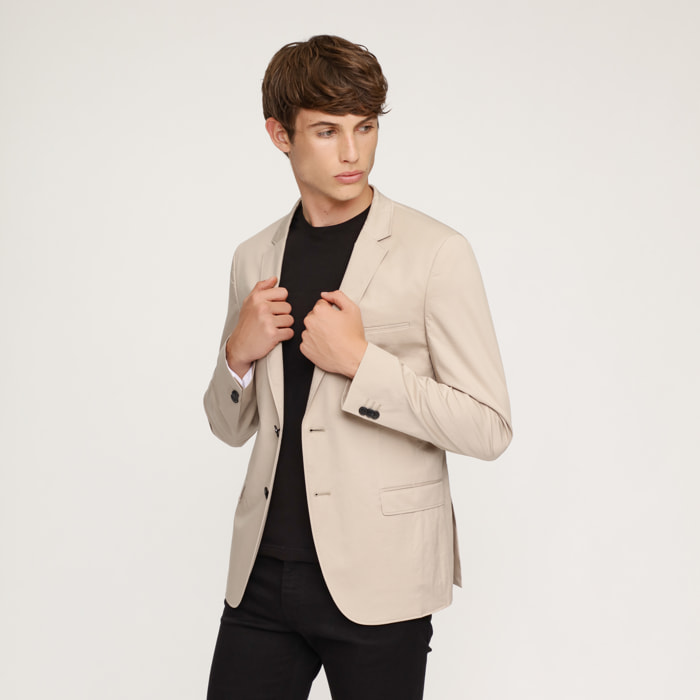 HUGO Blazer Anfred coupe extra slim coton beige Veepee