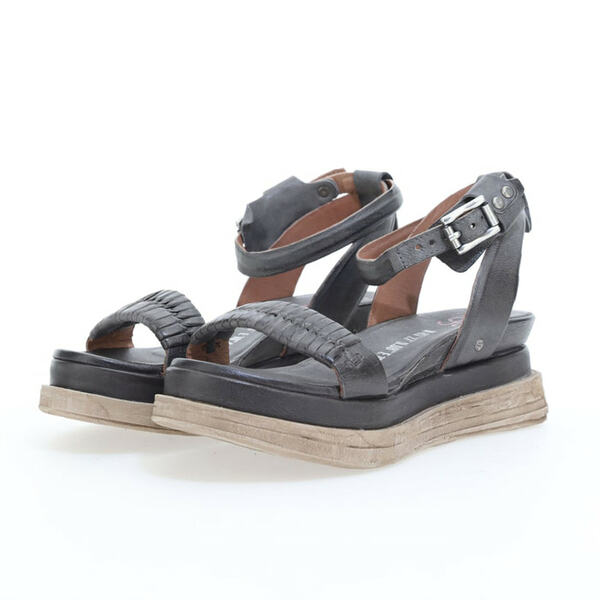 Sandales cuir gris Semelle 3.3 cm Marque as98 Veepee