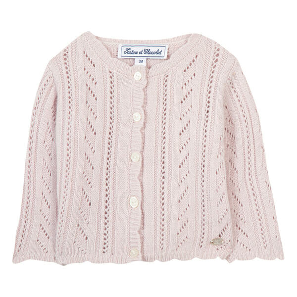 Cardigan best sale rose poudré