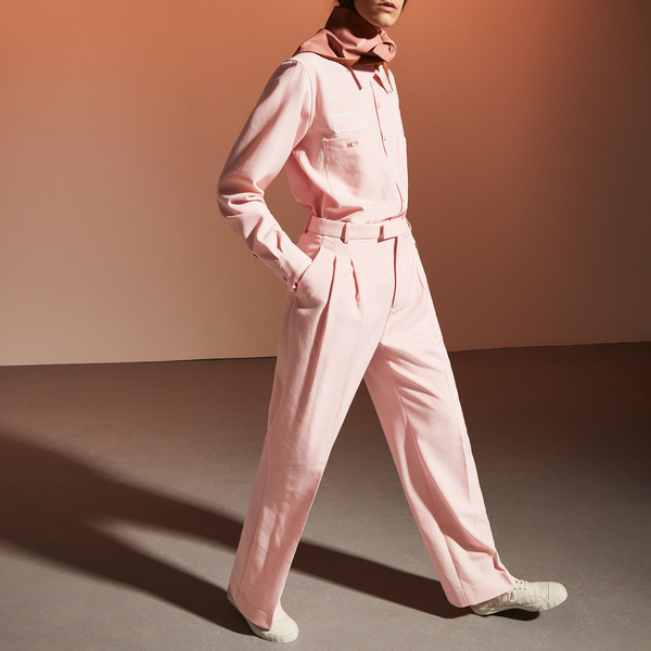 Pantalon forme oversize rose marque Lacoste Veepee